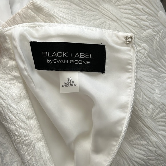 Black Label by Evan-Picone•NWT, Formal Events White Floral Embossed Skirt, Sz 18 - Picture 7 of 13